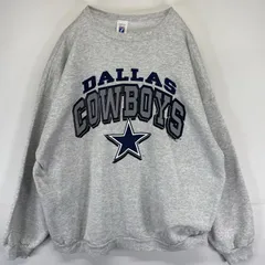 古着 90's/90年代 ロゴセブン LOGO7 USA製 スウェット トレーナー 3段プリント NFL カウボーイズ COW BOYS 3XL  グレー メンズ