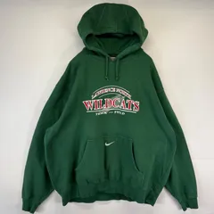 古着 ナイキ NIKE パーカー スウェット 大きいサイズ フーディ プルオーバー  ポケットロゴ刺繍 プリント 2XL  グリーン メンズ