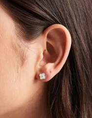 アクセサライズ レディース アクセサリー ピアス・イヤリング Accessorize clover pendant earrings in 925 sterling SILVER シルバーのサムネイル