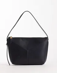 マンゴ レディース バッグ Mango structured shoulder bag Black ブラックのサムネイル