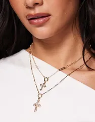 アルド レディース アクセサリー ネックレス・チョーカー・ペンダントトップ レース ALDO ravene cross layered necklace GOLD ゴールドのサムネイル