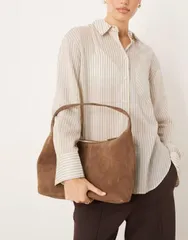 マンゴ レディース バッグ Mango slouchy shoulder bag in caramelのサムネイル
