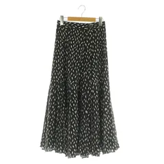 スナイデル SNIDEL ナロースカート ロング プリーツ 切替 ラップ風 0 ブラック /MY ■OS