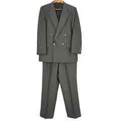 バーバリーズ BURBERRYS 80S ウール100％ ストライプ ダブルブレストジャケット＆パンツ セットアップ メンズ  AB5/パンツW85