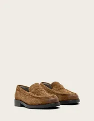オールセインツ メンズ シューズ スリッポン・ローファー AllSaints Bloom textured loafers Terracotta Brown テラコッタ