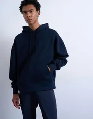 トップマン メンズ アウター パーカー・スウェット Topman heavyweight oversized hoodie NAVY ネイビーのサムネイル