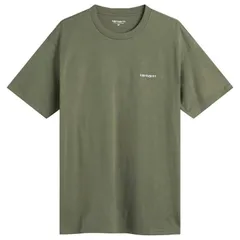 カーハート メンズ トップス Tシャツ Carhartt WIP Script Embroidery TShirt Leaf White ホワイト