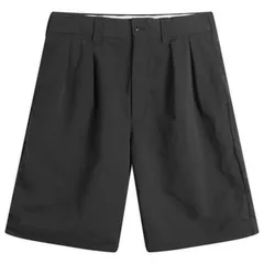 ナナミカ メンズ ボトムス ハーフパンツ・ショーツ ショートパンツ NanamicaLPHADRY Double Pleat Shorts Black ブラックのサムネイル