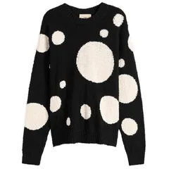 フォーク メンズ アウター ニット・セーター Folk Chain Crew Jumper Black White Dot ホワイトのサムネイル