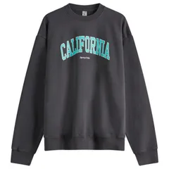 スポーティ アンド リッチ レディース アウター パーカー・スウェット クルーネック Sporty Rich California Crewneck Faded Black SpringreenWhiのサムネイル
