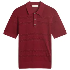 ドリス・ヴァン・ノッテン メンズ トップス ポロシャツ ニット Dries Vanoten Knitted Polo Bordeauxのサムネイル