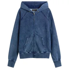 レス ティエン メンズ アウター パーカー・スウェット Les Tien Heavyweight Raglan Zip Hoodie Vintage Indigo インディゴのサムネイル