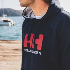 ヘリーハンセン メンズ アウター パーカー・スウェット ロゴ Helly Hansen Logo Pullover Hoodie Mens Navy ネイビーのサムネイル