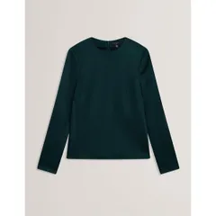 テッドベーカー レディース トップス Tシャツ メッシュ Ted Baker Womens Mesh Long Sleeve TShirt DkGreen グリーンのサムネイル