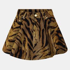 가니 레이디스 하단 스커트 미니 Ganni Womens Flock Mini Skirt Khaki Tiger 카키