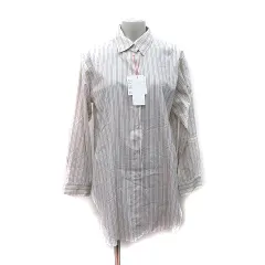 イネス INES DELA FRESSANGE ユニクロ UNIQLO シャツ ブラウス オーバーサイズ ストライプ 長袖 S マルチカラー /YI