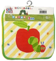 林(Hayashi) ミニタオル 3柄組 約16×16cm はらぺこあおむし ランランラン PP443300