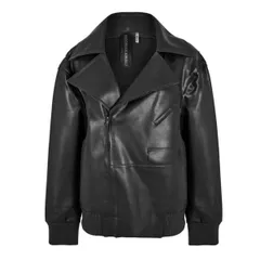 ノーマカマリ レディース トップス ワンピース ジャケット Norma Kamali Womens Moto Bomber Jacket Black ブラック