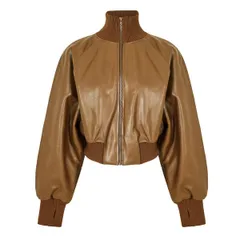ノーマカマリ レディース アウター ジャケット・ブルゾン Norma Kamali Womens Bomber Jacket Bark
