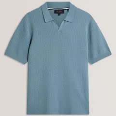 テッドベーカー メンズ トップス ポロシャツ Ted Baker Ted SS ZZagStch Polo Sn62 Blue ブルーのサムネイル
