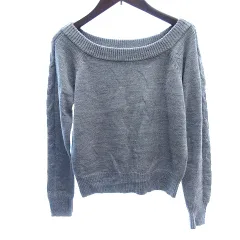 レストローズ L'EST ROSE ニット セーター ケーブル 長袖 M グレー /AU