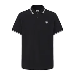 プレティグリーン メンズ トップス ポロシャツ Pretty Green Tipped Polo Mens Black ブラックのサムネイル