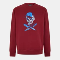 バブアー メンズ アウター パーカー・スウェット シャツ Barbour Mens BIntl Morgan Crew Sweatshirt Wine ワインのサムネイル