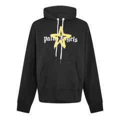 パーム・エンジェルス メンズ アウター パーカー・スウェット Palm Angels Menstar Pull Over Hoodie Black Yellow ブラックのサムネイル