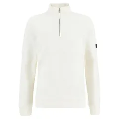 バブアー メンズ アウター パーカー・スウェット シャツ Barbour International Mens Kaspian HalfZip Sweatshirt Whsper Wht WH32のサムネイル