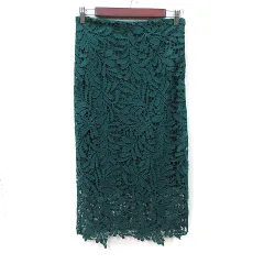 フィフス fifth タイトスカート ロング 総レース 緑 グリーン /YI ●RY 