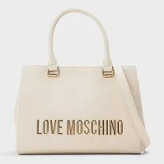 ラブ モスキーノ レディース バッグ Love Moschino Womens LM Bold Top Handle Bag Ivory アイボリー