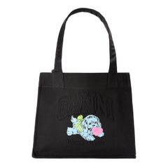 ZOZO完売】GANNI パピー ラージ トート ブラック 美品 - メルカリ