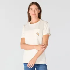 カーハート レディース トップス Tシャツ フラワー柄 フラワー Carhartt Womens Floral Embroidery TShirt Eggshellのサムネイル