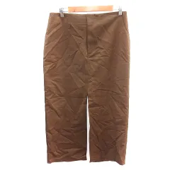 ザラ ZARA タイトスカート マキシ ロング スリット L 茶 ブラウン /AU