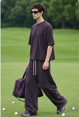 メンズ ウォッシュ加工 無地 半袖 Tシャツ 男女専用 ジョガーパンツ セットアップ