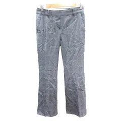 セオリー Theory パンツ スラックス センタープレス チェック ウール X0 XS グレー /AU