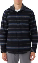 オニール メンズ アウター パーカー・スウェット ONeill Mens Redmond Flannel Hoodie Black ブラックのサムネイル