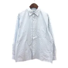 ユニクロ UNIQLO :C シャツ ストライプ 長袖 S 水色 ライトブルー /MN