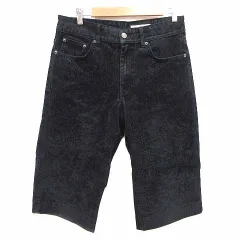 ザラ ZARA ハーフパンツ ショート フェイクスエード 38 M 黒 ブラック /YK