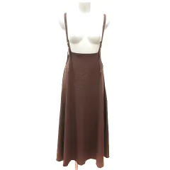 ソコラ socolla キャミワンピース ジャンパースカート ロング 前後2way 1 S 茶 ブラウン /MN