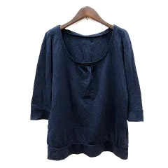 ペイトンプレイス PEYTON PLACE ニット カットソー 七分袖 リボン 13B XL 紺 ネイビー /MN