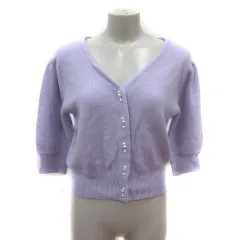 ジルバイジルスチュアート JILL by JILLSTUART カーディガン ニット 七分袖 F 紫 ラベンダー /MS