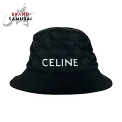 美品 CELINE セリーヌ キルティング ブラック 黒 ナイロン 2AUB0930C ハット バケットハット 男女兼用 レディース 505464【中古】