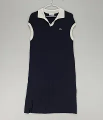 LACOSTE レディース90 ノースリーブワンピース 夏 ネイビー 06149