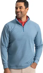 フットジョイ メンズ アウター ジャケット・ブルゾン ニット FootJoy Mens Ottoman Knit Golf Zip ChambrayCoastal Blue ブルーのサムネイル