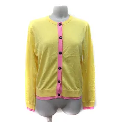 ザラ ZARA カーディガン カットソー 長袖 黄色 イエロー ピンク /YI