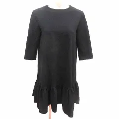 スナイデル SNIDEL ワンピース マーメイド ミニ 五分袖 F 黒 ブラック /YK