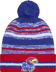 ニューエラ レディース アクセサリー 帽子 ニット New Eradult Kansas Jayhawks Blue Cheer Knit Hat NoColor ブルー