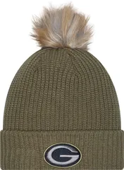 ニューエラ レディース アクセサリー 帽子 ニット New Era Womens Green Bay Packersalute To Service 2025 Dark Moss Knit Beanie NoColor グリーン