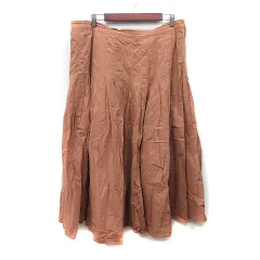 スマイルランド SMILE LAND フレアスカート ギャザー ロング マキシ 5L レンガ色 /YI